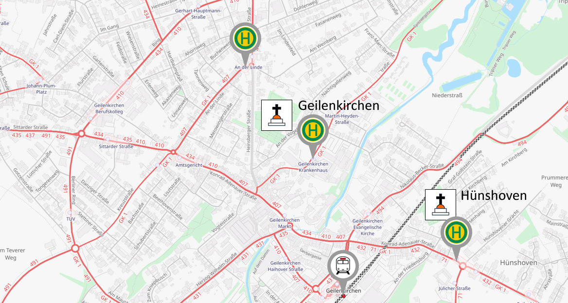 Karte Bus Geilenkirchen