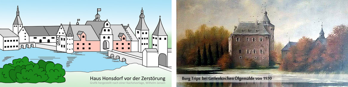 Geilenkirchen Haus Honsdorf Burg Trips Ölgemälde