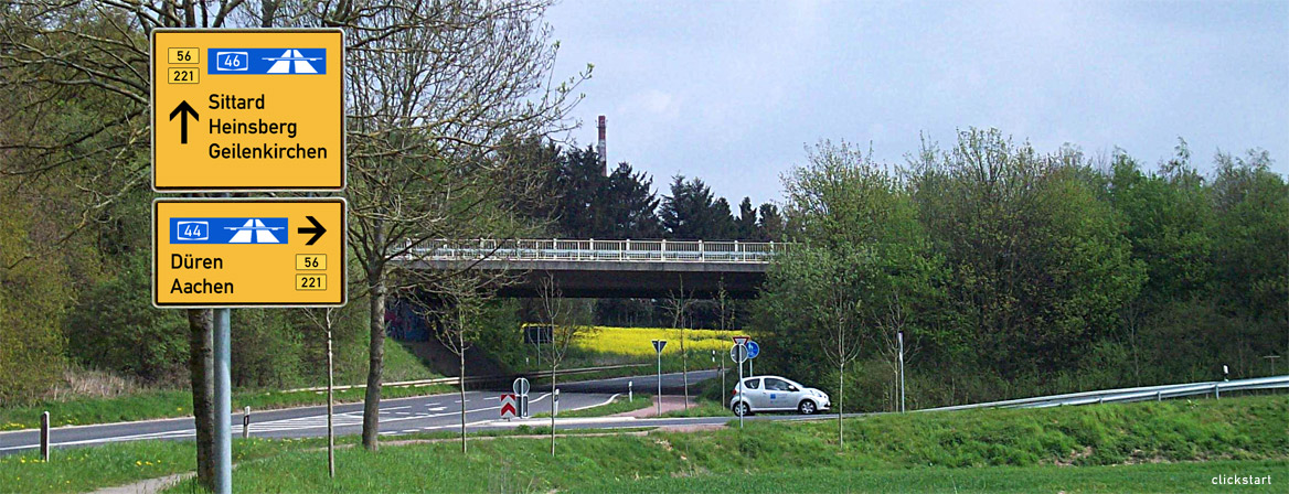 Umgehungsstraße Geilenkirchen B56 Abfahrten
