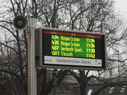 Abfahrtmonitor ÖPNV Nahverkehr Geilenkirchen