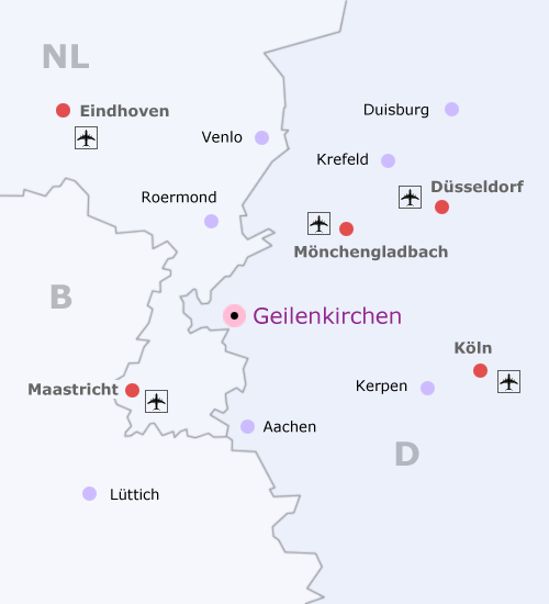 Geilenkirchen geografische Lage Dreiländereck D-NL-B