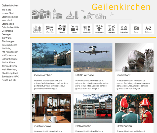 Screenshot Webseite Geilenkirchen