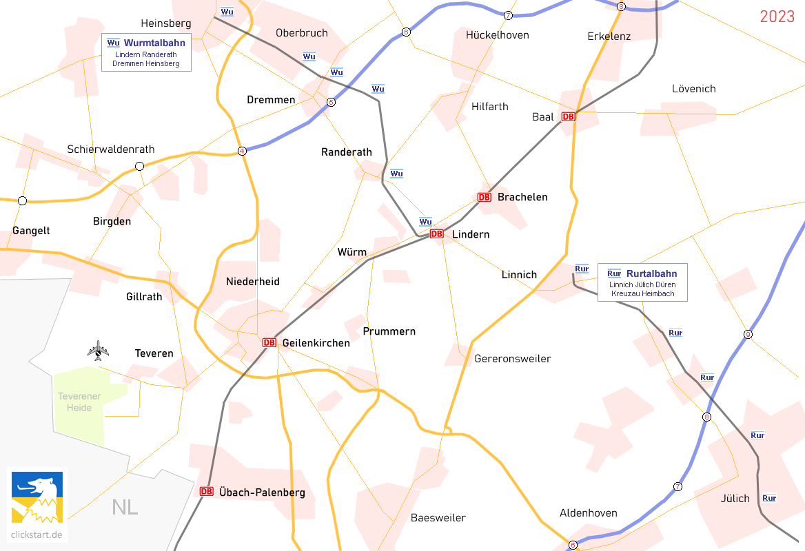 Karte Anbindung Bahnhof Geilenkirchen Kreis Heinsberg