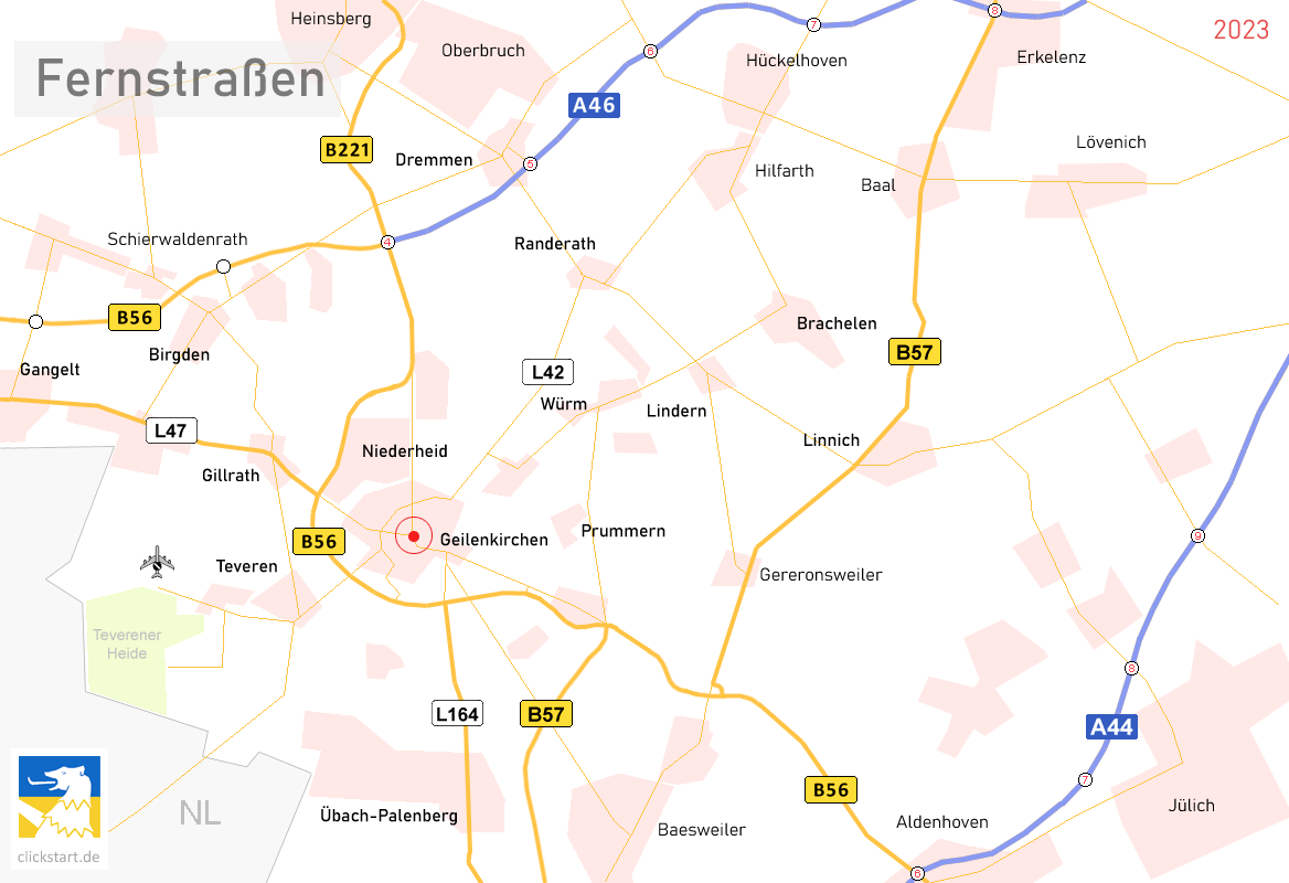 Stadtverwaltung Geilenkirchen B56 Anfahrt Fernstraßen