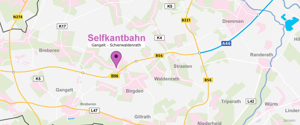 Anfahrt Karte Selfkantbahn Nahbereich