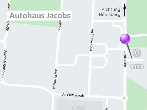 Anfahrtskarte Autohaus Jacobs