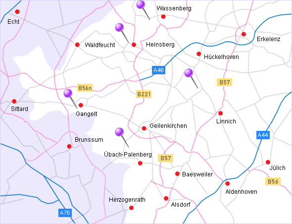 Karte Wassersport Geilenkirchen