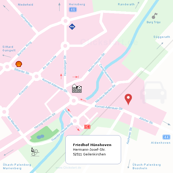 Karte Friedhof Hünshoven